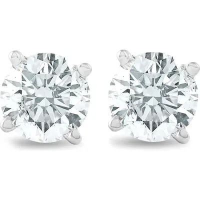 Bliss Diamond 1 Ct Diamond Screw Back Studs 14k White Gold Lab Grown Eco Friendly