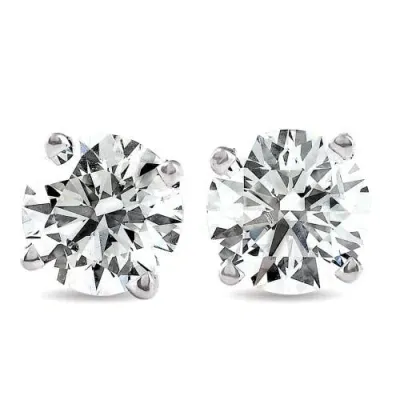 Bliss Diamond 1/4 Ct Diamond Screw Back Studs 14k White Gold Lab Grown Eco Friendly