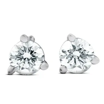 Bliss Diamond 1/4 Cttw Round Diamond Studs 14k Gold Lab Grown In 14k White Gold