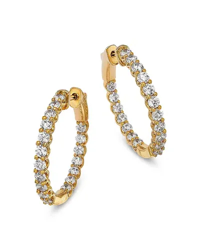 Bloomingdale's Fine Collection Diamond Inside Out Round Hoop Earrings In 14k Yellow Gold, 1.75 Ct. T. W.