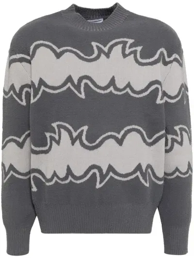 Bluemarble Jacquard-knitted Jumper In Grey