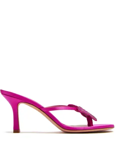 Blumarine 75mm Butterfly Sandals In Pink