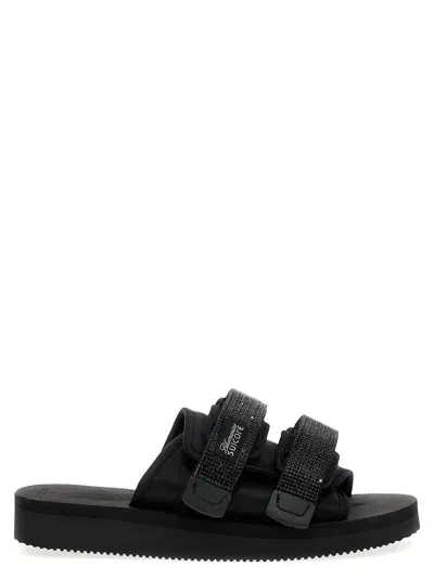 Blumarine Black Suicoke Edition Moto Sandals In N0990 Nero