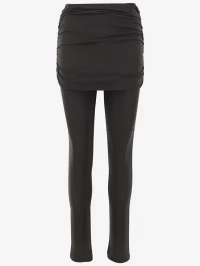 Blumarine Jersey Crepe Leggings In Black