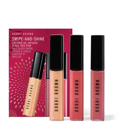 Bobbi Brown Swipe-and-shine Crushed Oil-infused Gloss Trio Gift Set In Pink