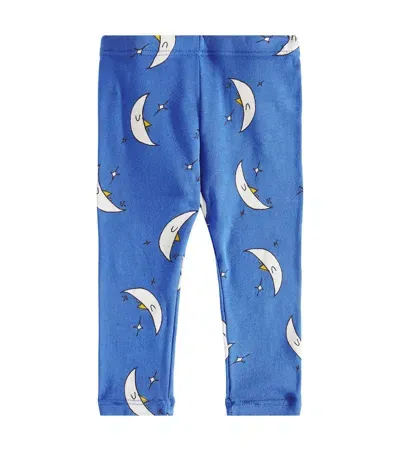 Bobo Choses Baby Beneath The Moon Cotton-blend Leggings In Blue