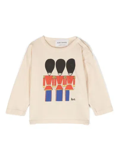 Bobo Choses Baby Little Tin Soldiers T-shirt In White