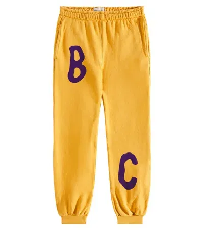 Bobo Choses Kids' Bc Shadow Cotton Sweatpants In Yellow