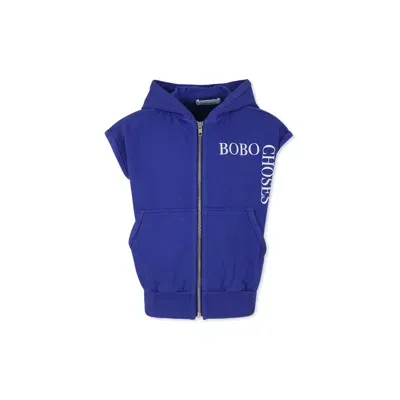 Bobo Choses Blue Sweatshirt For Kids With Logo