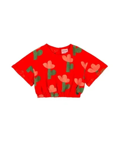 Bobo Choses Child Top: Sea Flower Woven Top In Multicolour