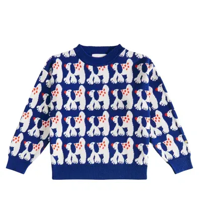 Bobo Choses Kids' Fairy Dog Jacquard Sweater In Blue