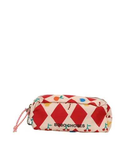 Bobo Choses Kids' Harlequin All Over Pencil Case In Multi