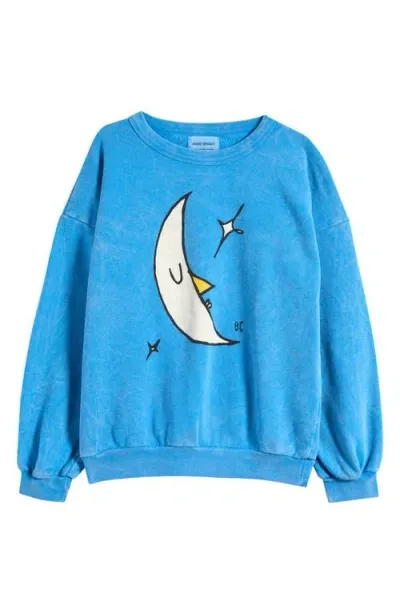 Bobo Choses Kids' Beneath The Moon Sweatshirt In Light Blue