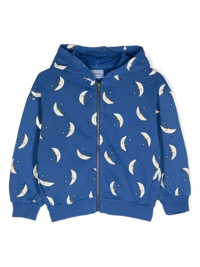 Bobo Choses Kids' Moon-print Hoodie In Blue