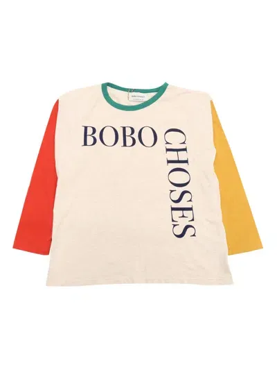 Bobo Choses Kids' Square Color Block T-shirt In Multi