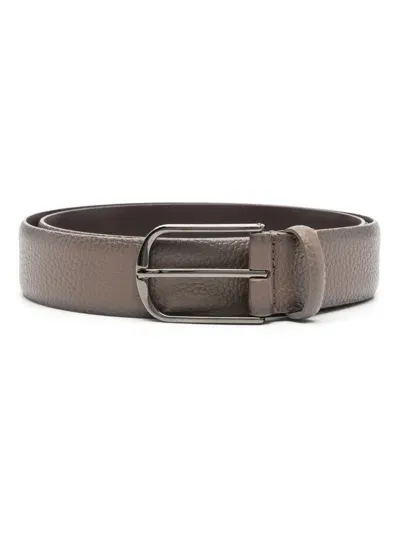 Boggi Milano Leather Belt In Brown