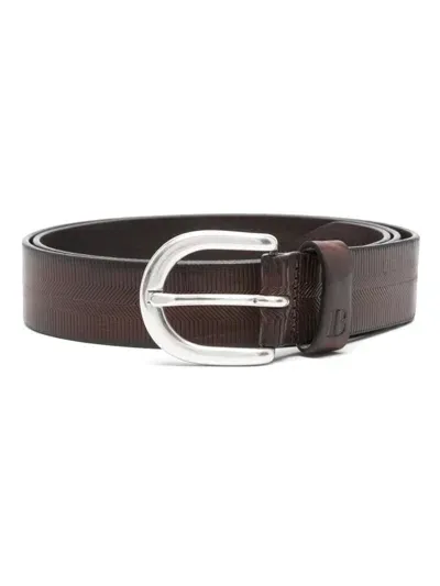 Boggi Milano Leather Belt In Brown