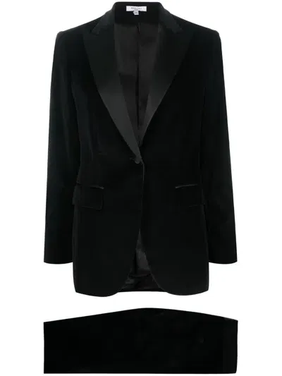 Boglioli Single-breasted Velvet Suit In Black