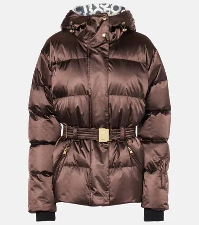 Bogner Selma Belted Ski Jacket In Brown