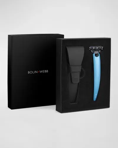 Bolin Webb R1 Razor And Case Set In Metallic Blue