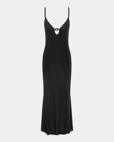 Bond-eye Swim Cindy Mesh Ring Maxi Dress In Black