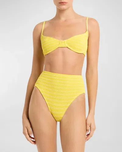 Bond-eye Swim Limoncello Stripe Gracie Balconette Bikini Top