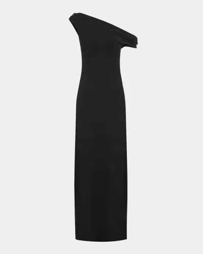 Bond-eye Swim Nixi One-shoulder Maxi Dress In Black