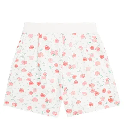 Bonpoint Kids' Cornelia Cherry-print Shorts In White