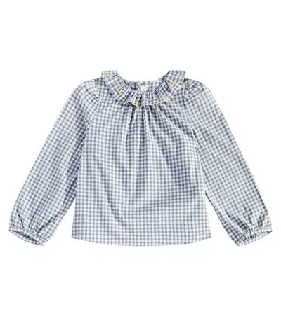 Bonpoint Kids' Cotton Blouse In Blue