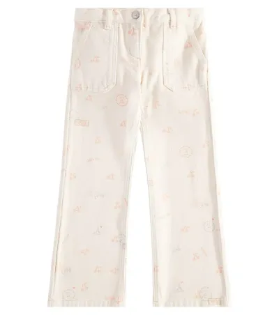 Bonpoint Kids' Gretchen Printed Jeans In White