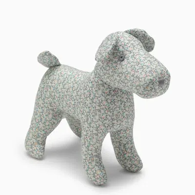 Bonpoint Light Blue Doggy Soft Toy In Multicolor