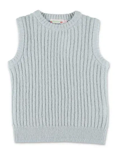 Bonpoint Kids' Vest Knit In Bleu Aqua