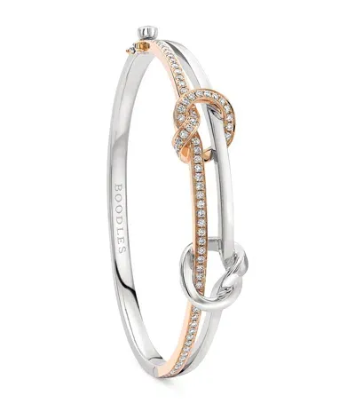 Boodles Mixed Gold And Diamond The Knot Bangle