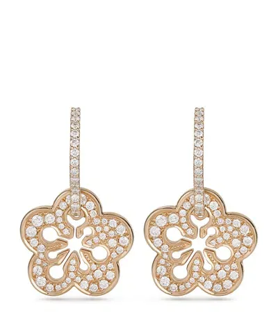 Boodles Rose Gold And Diamond Blossom Signature Earrings