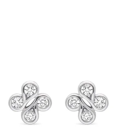 Boodles White Gold And Diamond Be  Stud Earrings In Metallic