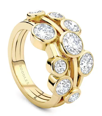 Boodles Yellow Gold And Diamond Raindance Cluster Ring