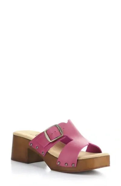 Bos. & Co. Maris Platform Slide Sandal In Magenta