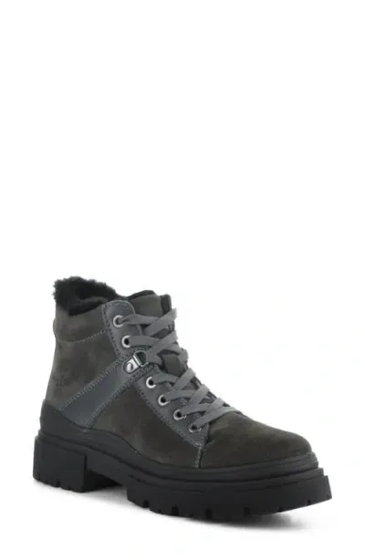 Bos. & Co. River Waterproof Platform Ankle Boot In Grey/black