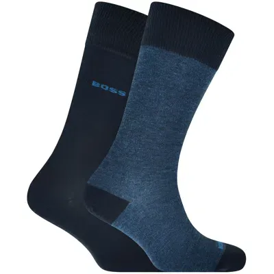 Boss Business Boss 2 Pack Logo Socks In Navy