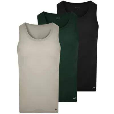 Boss Business Boss 3 Pack Vest T Shirts In Black