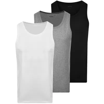 Boss Business Boss 3 Pack Vest T Shirts In White