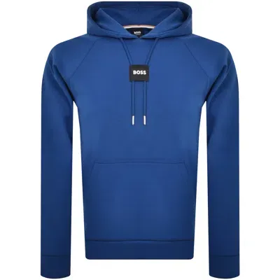 Boss Business Boss Emblem Hoodie Blue