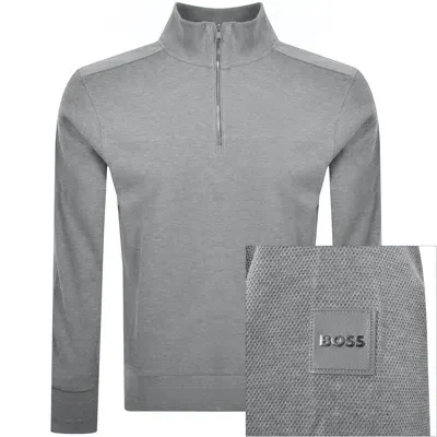 Boss Business Boss H Sidney 59 Quarter Zip Sweatshirt Grey