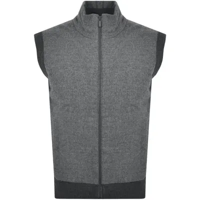 Boss Business Boss P Eflanolo Knit Gilet Grey