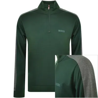 Boss Business Boss Quarter Zip Sweatshirt Green