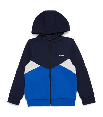 Bosswear Boss Kidswear Colour-block Hoodie (4-16 Years) In Blue