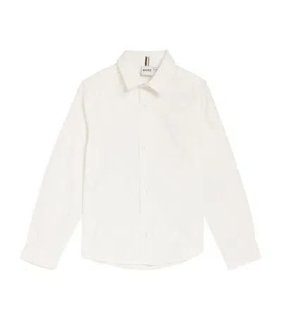 Bosswear Kids' Cotton Logo Shirt In White