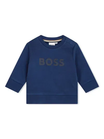 Bosswear Babies' Sweatshirt Mit Logo-print In Blau