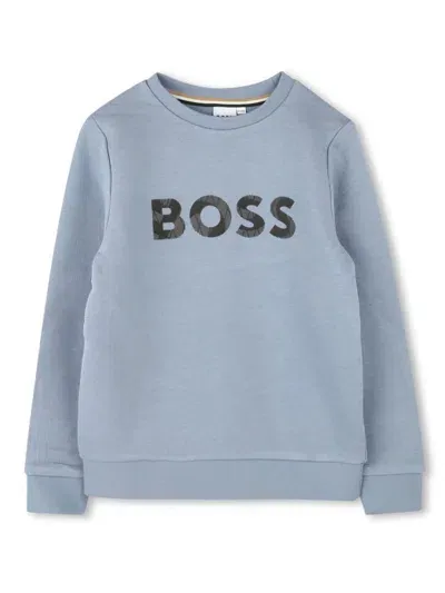 Bosswear Kids' Logo-print Sweatshirt In Grey