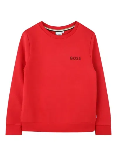 Bosswear Kids' Logo-print Sweatshirt In Red